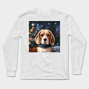 Cute Beagle Drawing Long Sleeve T-Shirt